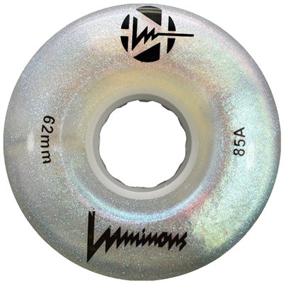 Luminous 62mm 85a Roller Skate Wheel - White Glitter