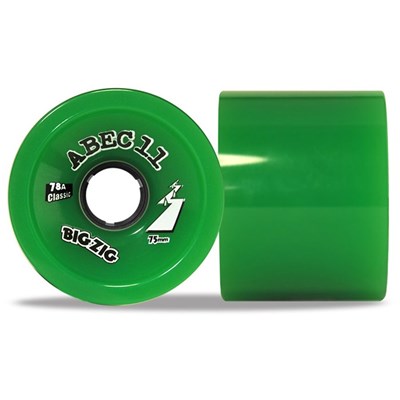 Classic BigZigs 75mm/81A Longboard Wheels - Green