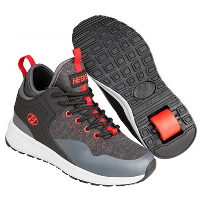 Piper Black Heathered/Red Kids Heely Shoe Piper Black Heathered/Red Kids Heely Shoe