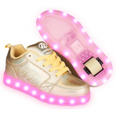 Premium 2 Lo Yellow Hologram Kids Heely Shoe Premium 2 Lo Yellow Hologram Kids Heely Shoe