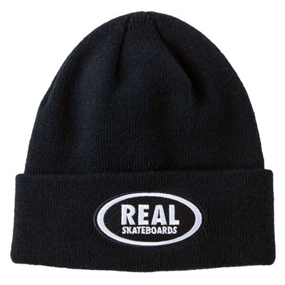 Oval Beanie - Black/White
