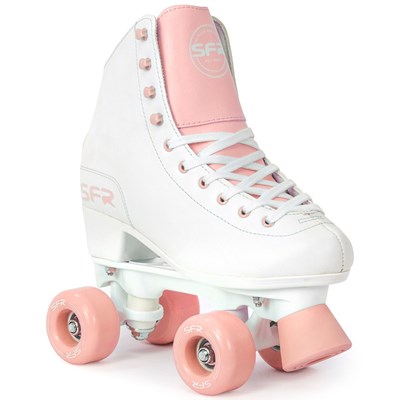 Figure Quad Roller Skates - White/Pink