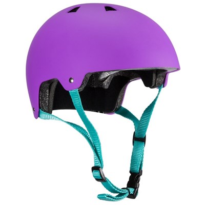 ABS Helmet - Purple with Teal Straps