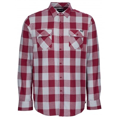Derby Port/Grey Check L/S Flannel Shirt