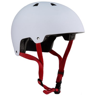 ABS Helmet - White Red Straps