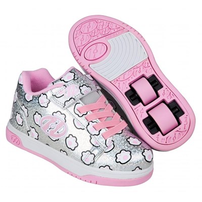 Dual Up Silver Glitter/Light Pink/Paws Kids Heely X2 Shoe Dual Up Silver Glitter/Light Pink/Paws Kids Heely X2 Shoe