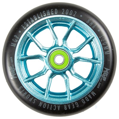 MFX Syndicate AR120 Scooter Wheels (Pair) - Teal/Black