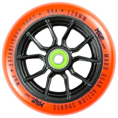 MFX Syndicate AR120 Scooter Wheels (Pair) - Black/Orange