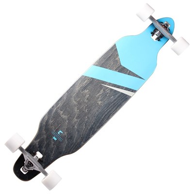 Lokz Drop through Complete Longboard - Marina Blue