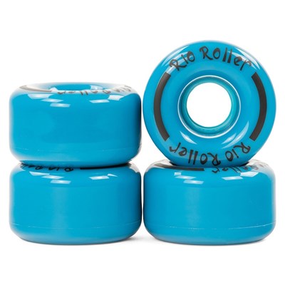 Coaster Stripe Quad Roller Skate Wheels - Blue