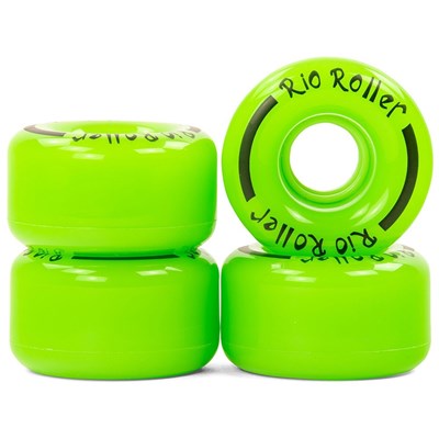 Coaster Stripe Quad Roller Skate Wheels - Green