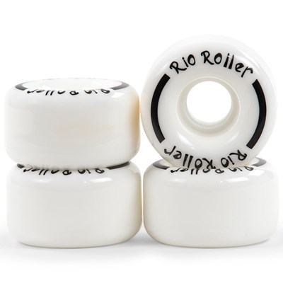 Coaster Stripe Quad Roller Skate Wheels - White
