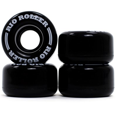Coaster Stripe Quad Roller Skate Wheels - Black