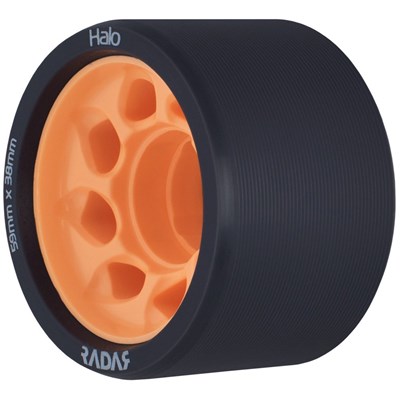Halo 59mm/86a Roller Derby Skate Wheels - Charcoal/Orange