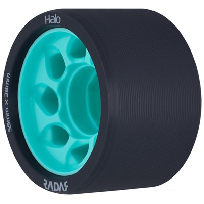 Halo 59mm/88a Roller Derby Skate Wheels - Charcoal/Teal