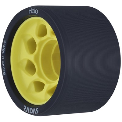 Halo 59mm/91a Roller Derby Skate Wheels - Charcoal/Yellow