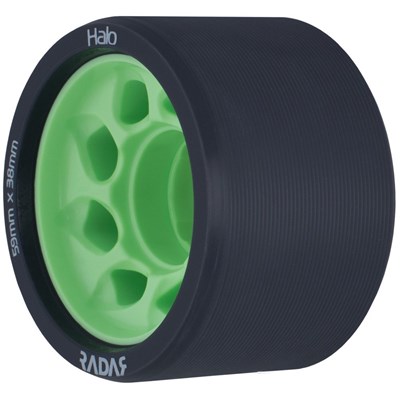 Halo 59mm/97a Roller Derby Skate Wheels - Charcoal/Green