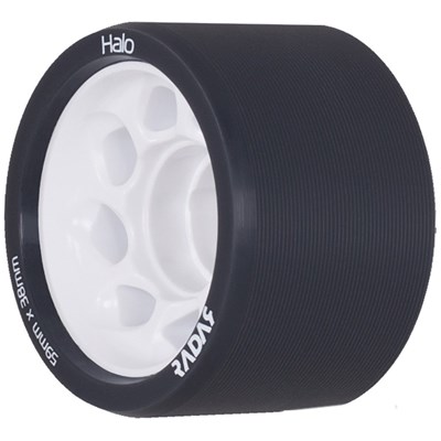 Halo 59mm/99a Roller Derby Skate Wheels - Charcoal/White