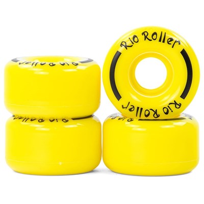 Coaster Stripe Quad Roller Skate Wheels - Yellow
