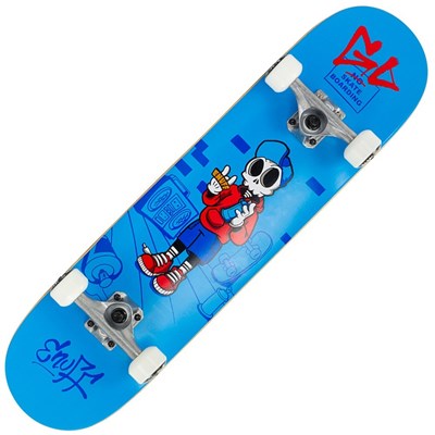 Skully Blue 7.25inch Mini Complete Skateboard