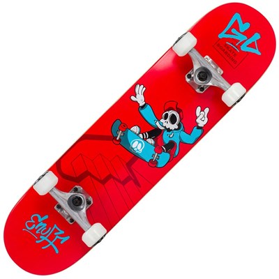 Skully Red 7.25inch Mini Complete Skateboard