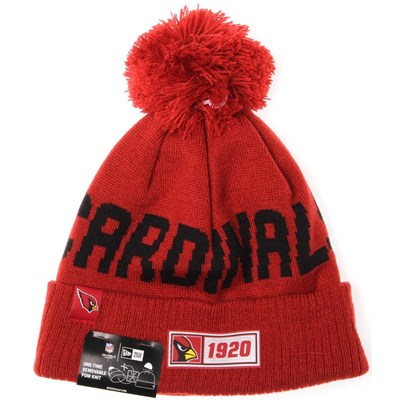 NFL Sideline Bobble Knit 2019 Road Game Beanie - Arizona Cardinals