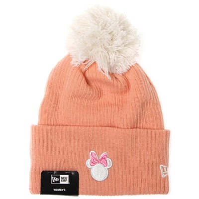 Disney Womens Cuff Knit Bobble Beanie - Minnie Mouse