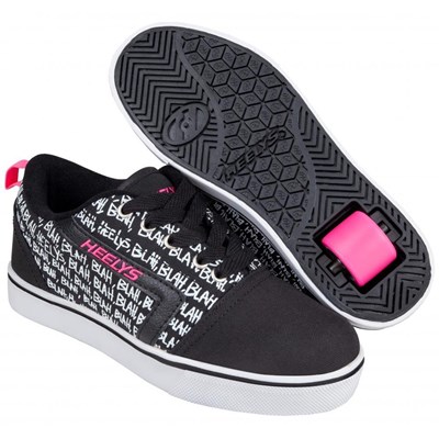 GR8 Pro Prints Black/Hot Pink/Blah Kids Heely Shoe GR8 Pro Prints Black/Hot Pink/Blah Kids Heely Shoe