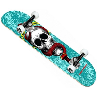 Skull & Snake One Off #291 7.75inch Complete Skateboard - Turquoise