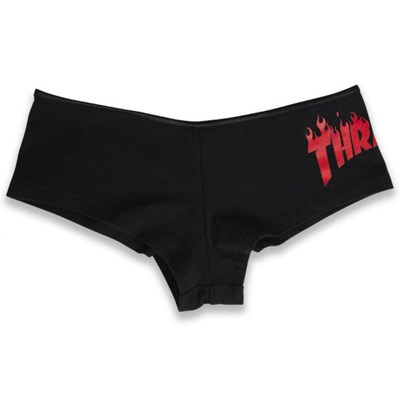 Flame Logo Hot Shorts - Black
