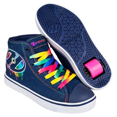 Veloz Denim/Rainbow/Drip Kids Heely Shoe Veloz Denim/Rainbow/Drip Kids Heely Shoe