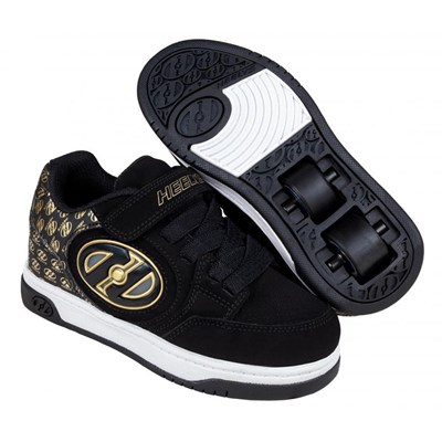 Plus Lighted Black/Gold/Logo Kids Heely X2 Shoe Plus Lighted Black/Gold/Logo Kids Heely X2 Shoe