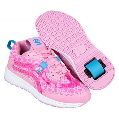Nitro Light Pink/Pink Hearts Kids Heely Shoe Nitro Light Pink/Pink Hearts Kids Heely Shoe