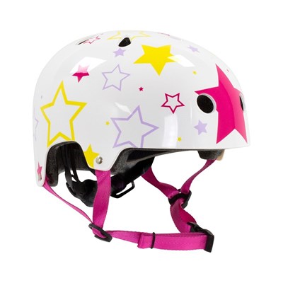 Adjustable Kids Helmet - White/Pink