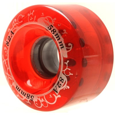 Gummy 58mm Red Quad Roller Skate Wheels