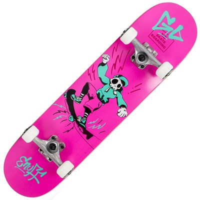 Skully Pink 7.75inch Complete Skateboard