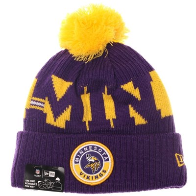 NFL Sideline Bobble Knit 2020 Home Game Beanie - Minnesota Vikings