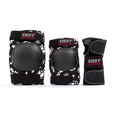 ENU590 Junior Heavy Duty Triple Pad Set - Skulls