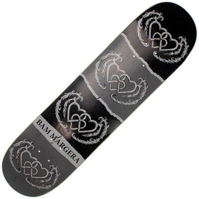 Bam Margera 3 Hearts Black/Grey 8inch Skateboard Deck