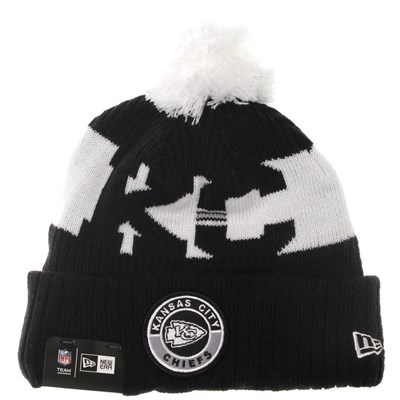 NFL Sideline Bobble Knit 2020 Black Beanie - Kansas City Chiefs
