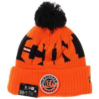 NFL Sideline Bobble Knit 2020 Reverse Beanie - Cincinnati Bengals