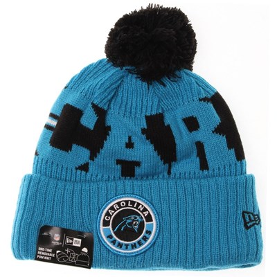 NFL Sideline Bobble Knit 2020 Reverse Beanie - Carolina Panthers