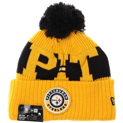 NFL Sideline Bobble Knit 2020 Reverse Beanie - Pittsburgh Steelers