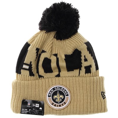 NFL Sideline Bobble Knit 2020 Reverse Beanie - New Orleans Saints