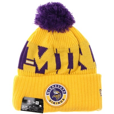 NFL Sideline Bobble Knit 2020 Reverse Beanie - Minnesota Vikings