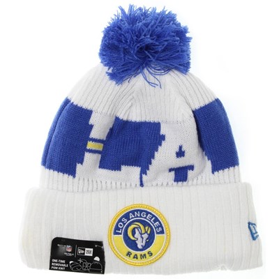 NFL Sideline Bobble Knit 2020 Reverse Beanie - Los Angeles Rams