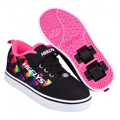 Pro 20 X2 Black/Rainbow Metallic Hearts Kids Heely Shoe Pro 20 X2 Black/Rainbow Metallic Hearts Kids Heely Shoe