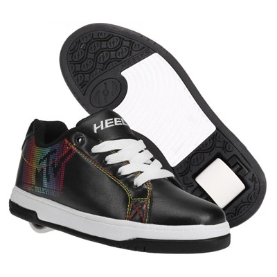Split MTV Black/White/Rainbow Kids Heely Shoe