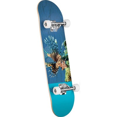Poison Lion Fish #242 Birch 8inch Complete Skateboard - Multi