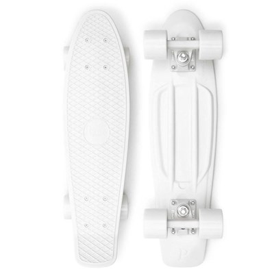 Complete 22inch OG Plastic Skateboard - Staple White